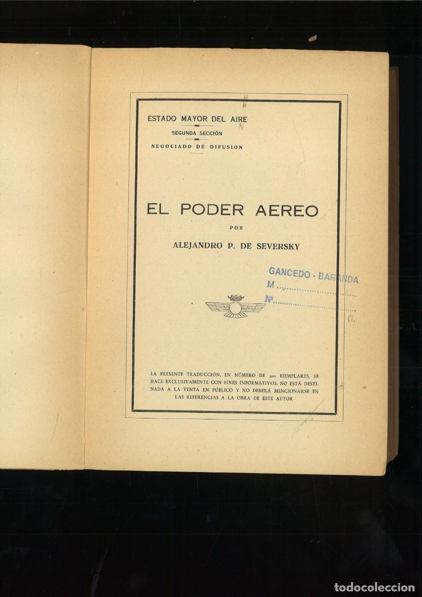Libros: PODER AEREO. Alejandro P. de Seversky - Foto 2