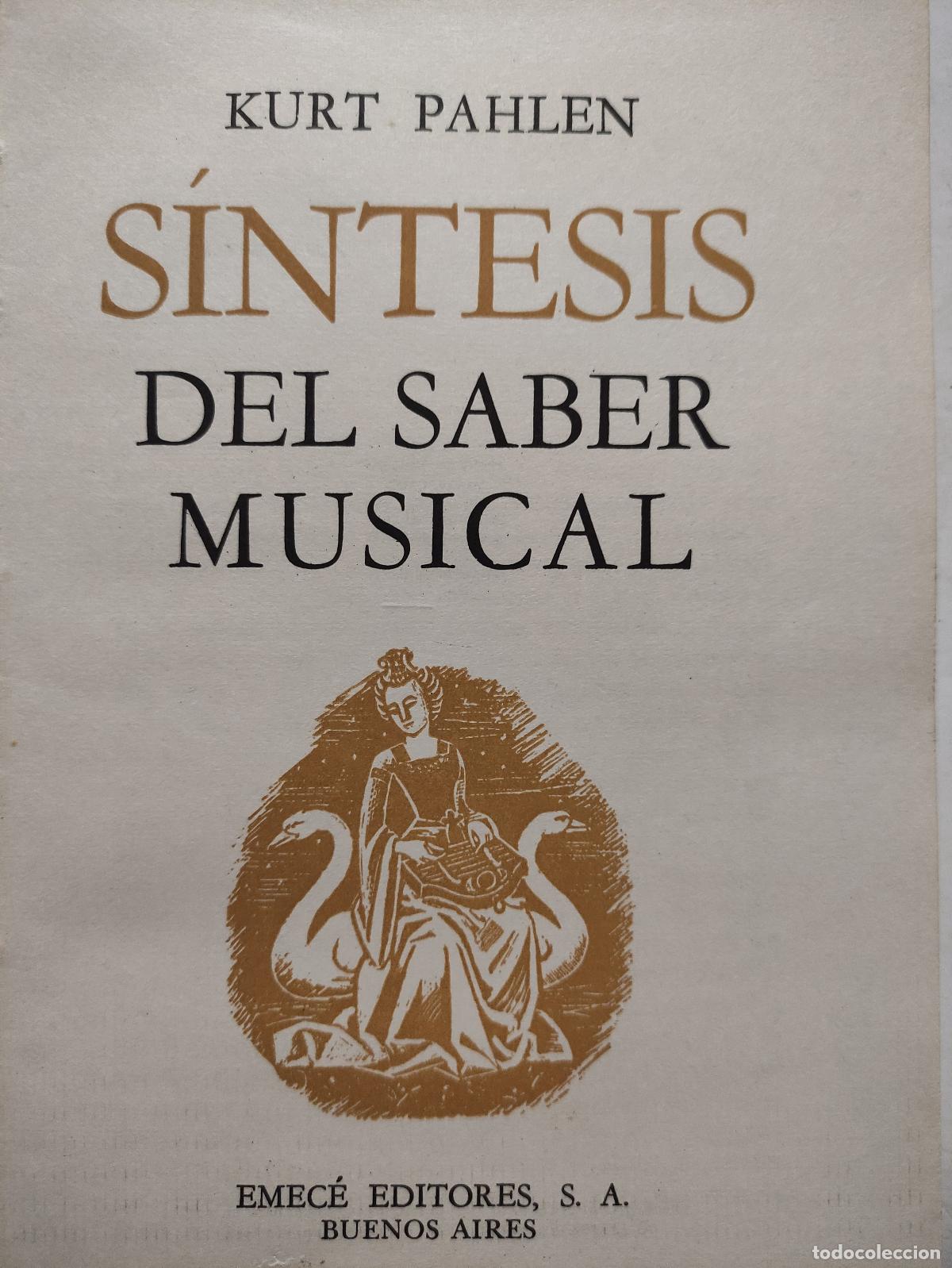Libros: SINTESIS DEL SABER MUSICAL - KURT PAHLEN - Foto 2