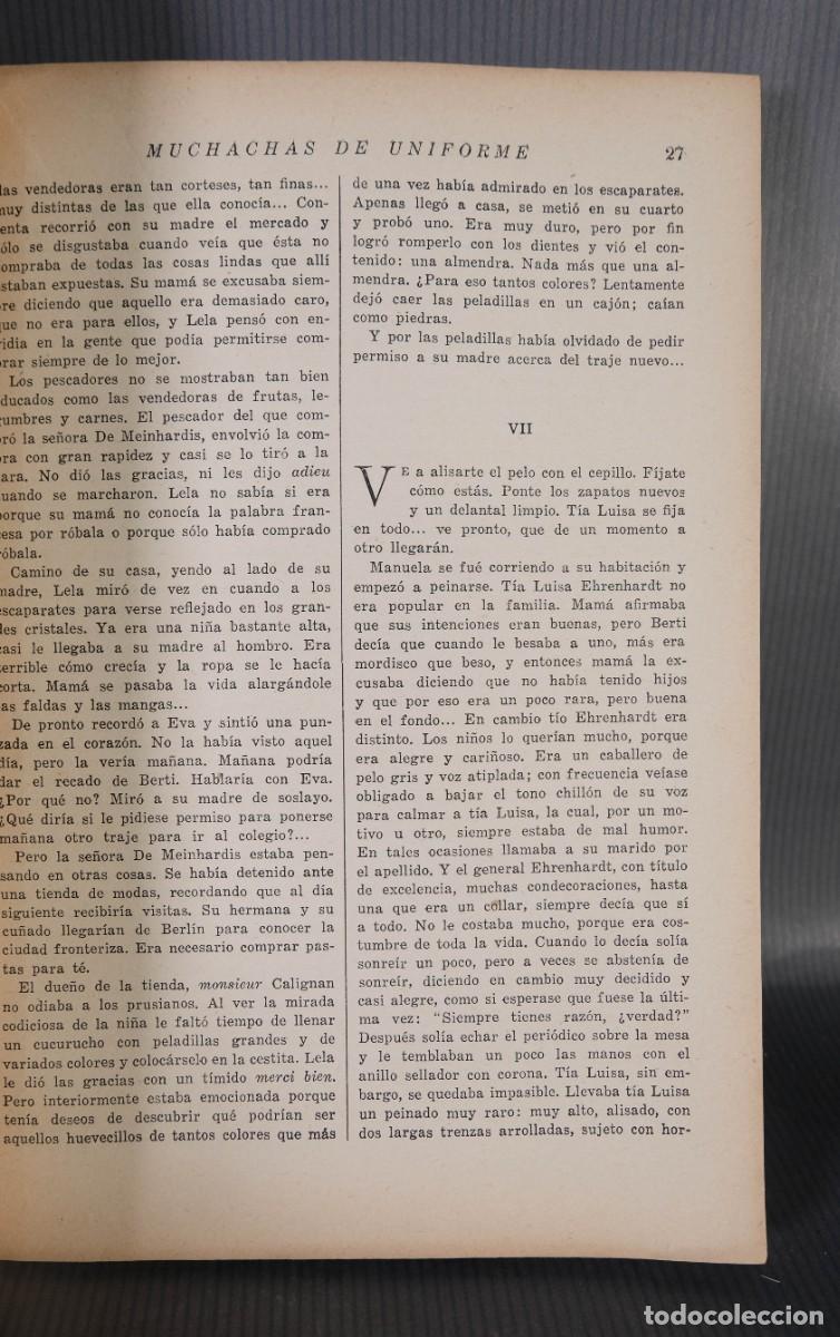 Libros: Muchachas de uniforme - Christa Winsloe - Ed. Juventud - Foto 6