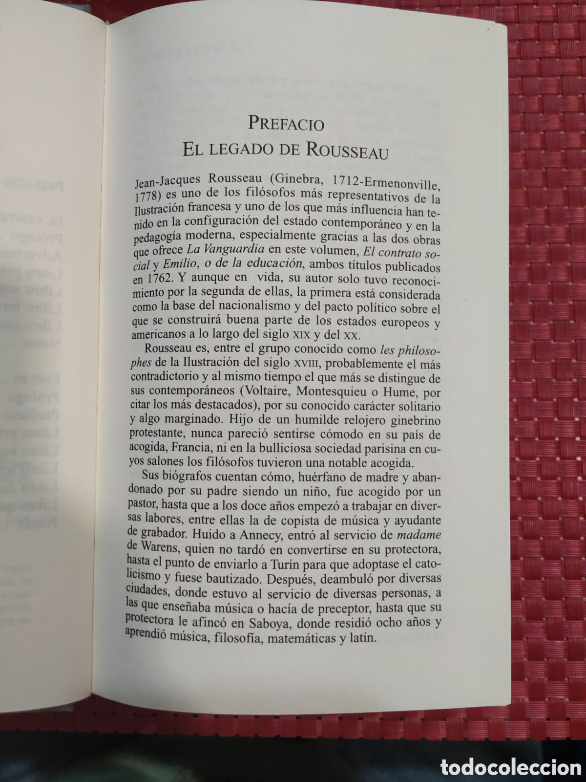 Libros: Rousseau. El contrato social Emilio - Foto 3