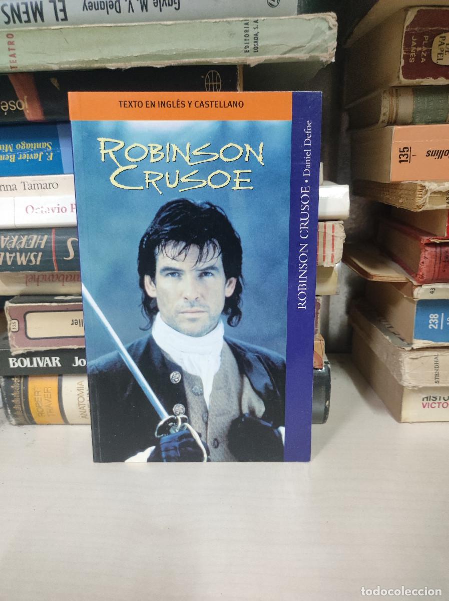 Libros: ROBINSON CRUSOE DANIEL DEFOE TEXTO EN INGLES Y CASTELLANO - Foto 1