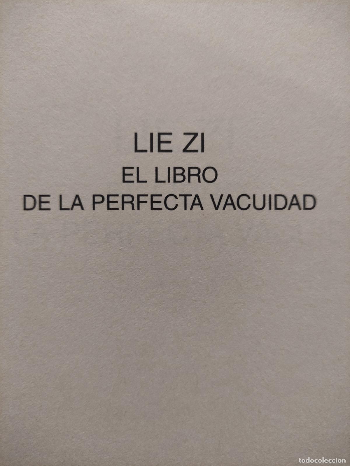 Libros: EL LIBRO DE LA PERFECTA VACUIDAD - LIE ZI - Foto 2