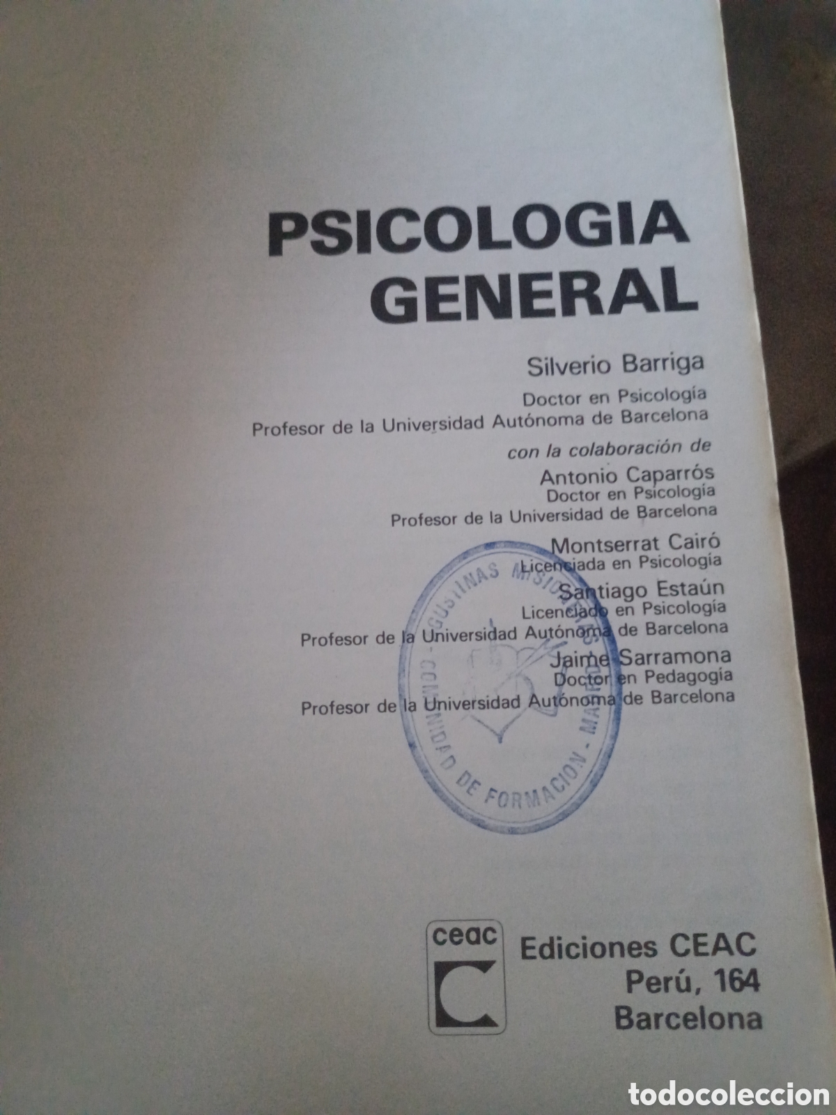 Libros: Barybook C43. Psicolog&iacute;a general Silverio barriga CEAC - Foto 2