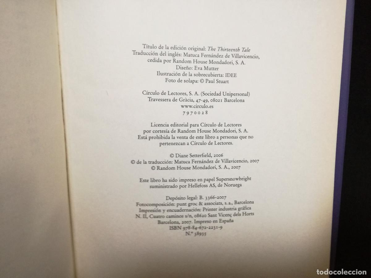 Libros: LIBRO - EL CUENTO NUMERO TRECE - DIANE SETTERFIELD - Foto 2