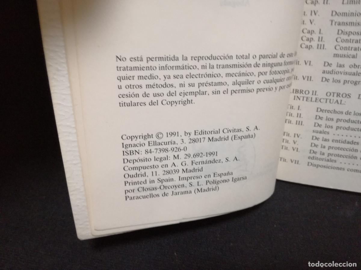 Libros: LIBRO - PROPIEDAD INTELECTUAL - BIBLIOTECA DE LEGISLACION - Foto 2