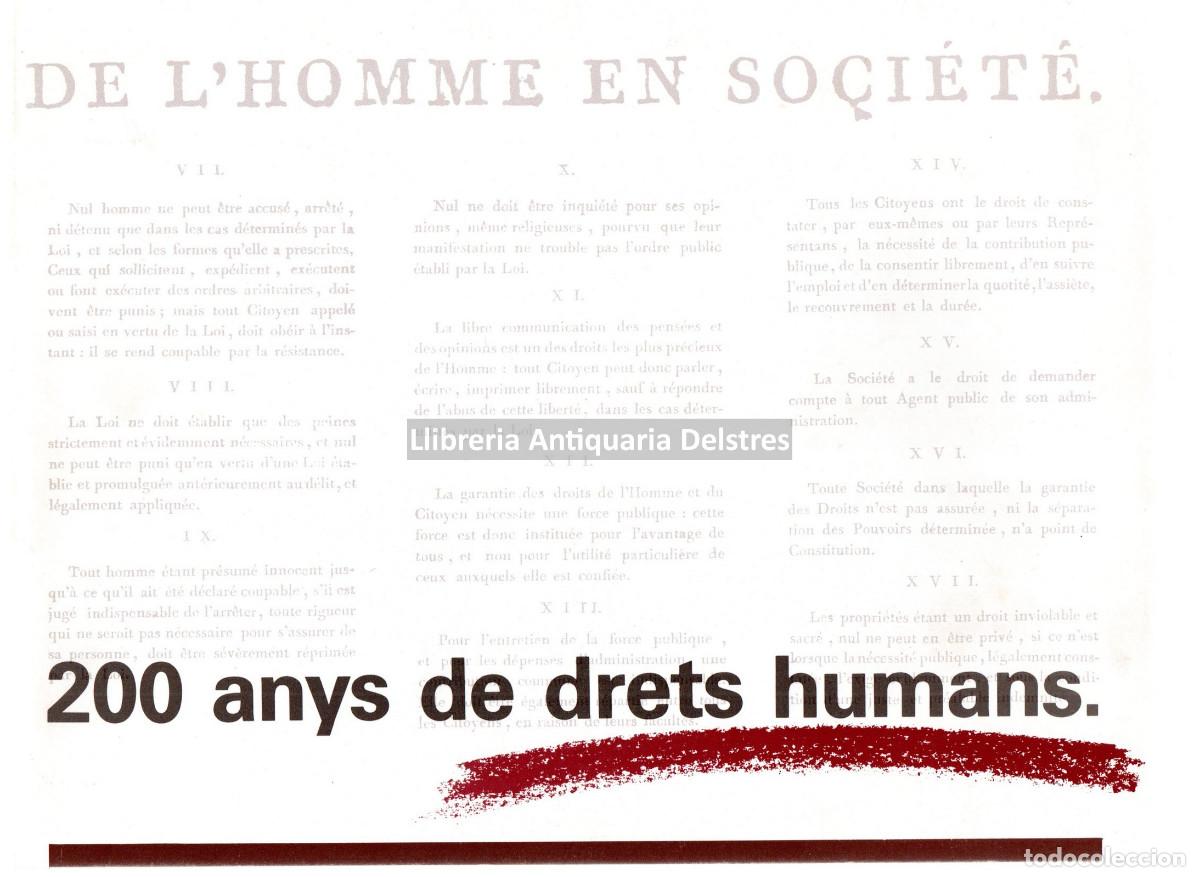 Libros: Carreras, Francesc de. - 200 anys de drets humans. - Foto 1