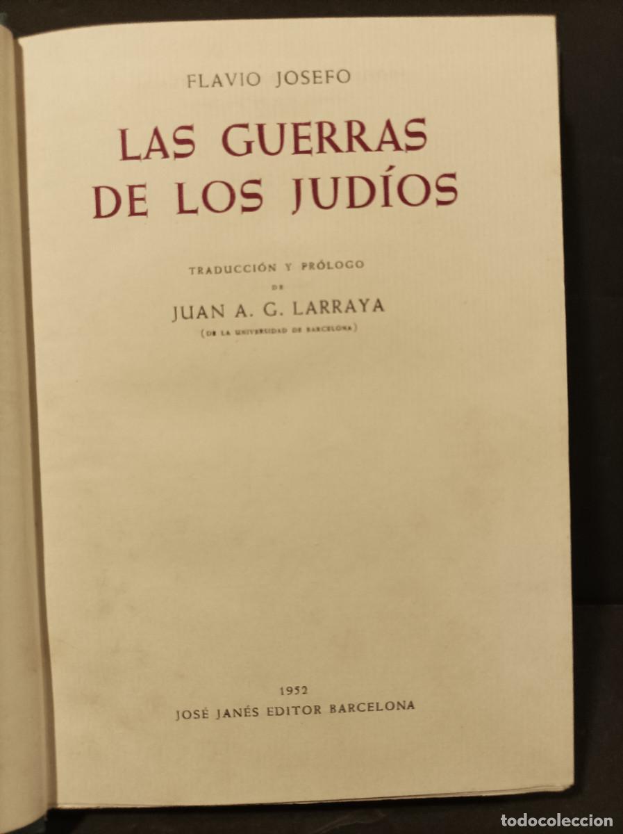 Libros: JOSEFO, Flavio.- - Las guerras de los judios. - Foto 1