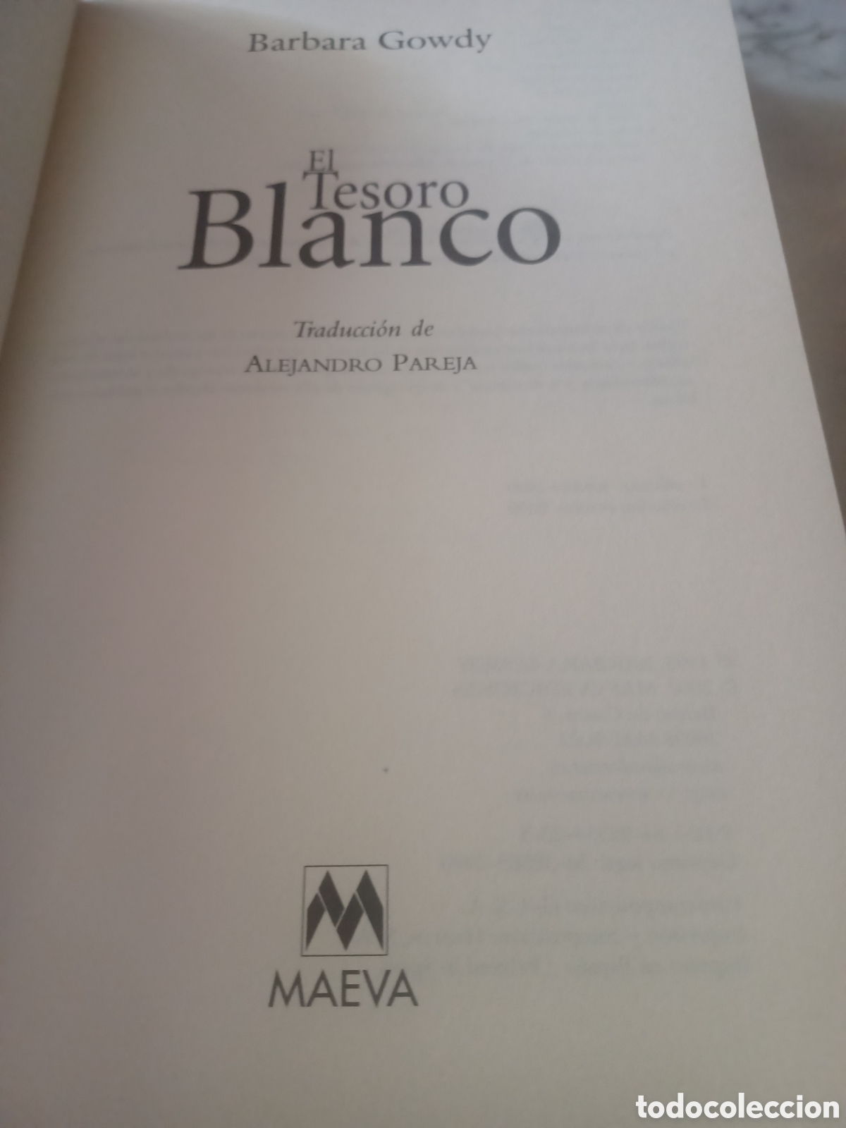 Libros: Barybook C45. El tesoro blanco Barbara gowdy maeva - Foto 3