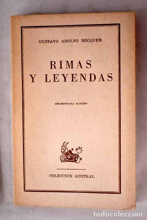 Libros: Rimas: y Leyendas: B&eacute;cquer, Gustavo Adolfo.- B&eacute;cquer, Gustavo Adolfo - Foto 1