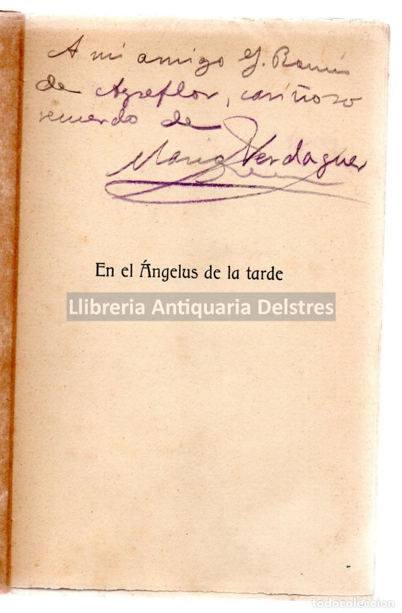 Libros: Verdaguer de Traves&iacute;, Mario. - En el &Aacute;ngelus de la tarde. - Foto 2