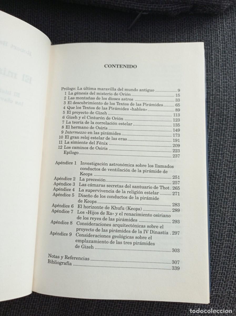Libros: Libro El misterio de Ori&oacute;n. Robert Bauval y Adri&aacute;n Gilbert. C&iacute;rculo de lectores. 1996. - Foto 10
