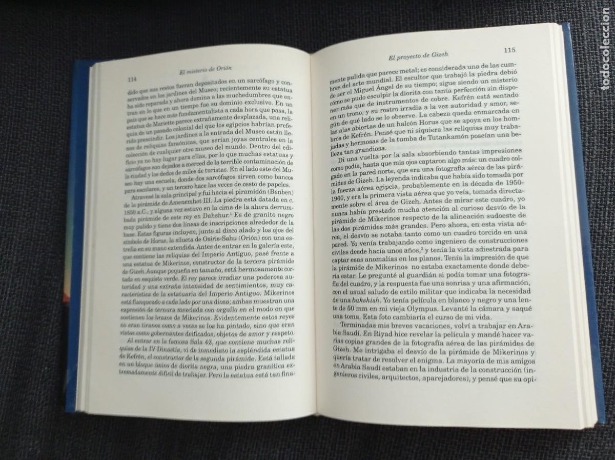 Libros: Libro El misterio de Ori&oacute;n. Robert Bauval y Adri&aacute;n Gilbert. C&iacute;rculo de lectores. 1996. - Foto 11