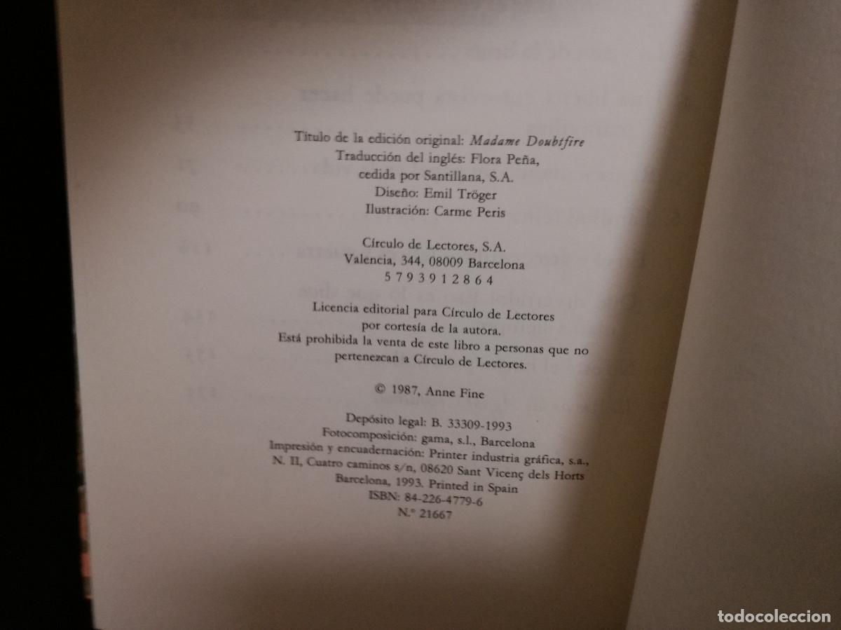 Libros: LIBRO - MADAME DOUBTFIRE - ANNE FINE - Foto 2