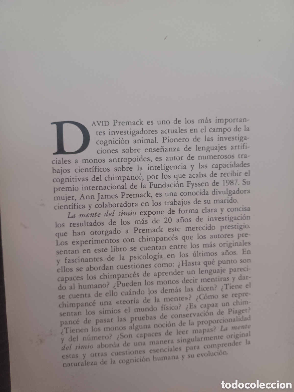 Libros: Barybook C49. La mente del simio. David premack editorial debate - Foto 2