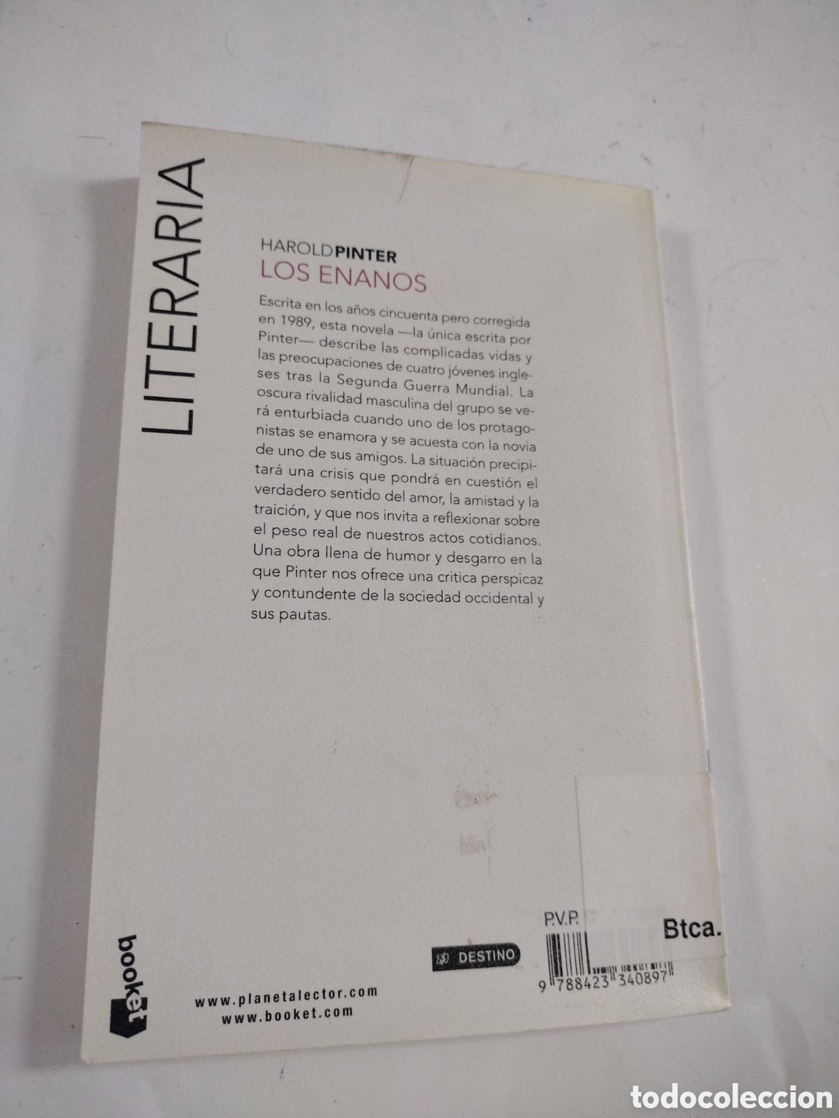 Libros: HAROLD PINTER. LOS ENANOS. - Foto 2
