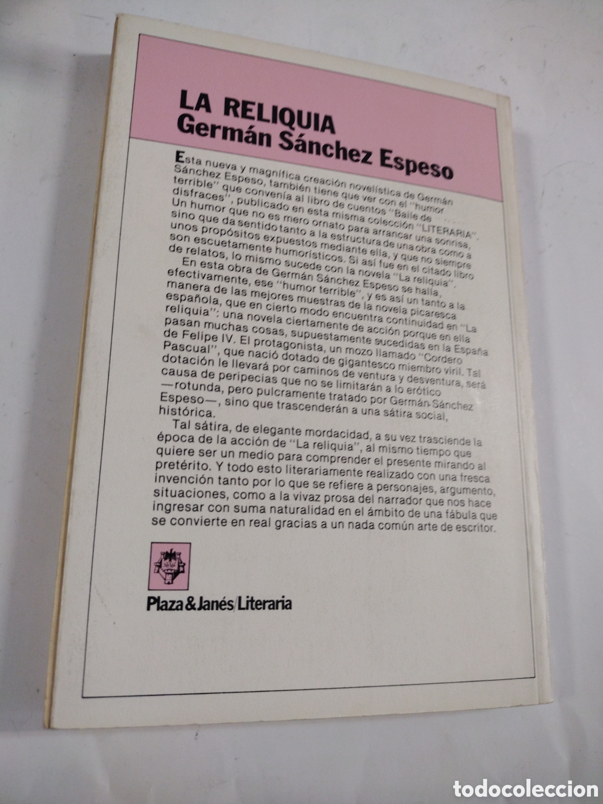 Libros: LA RELIQUIA. GERMAN SANCHEZ ESPESO - Foto 2