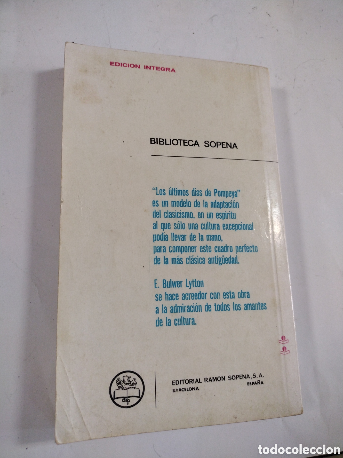 Libros: LOS ULTIMOS DIAS DE POMPEYA. BULWER LYTON. - Foto 2