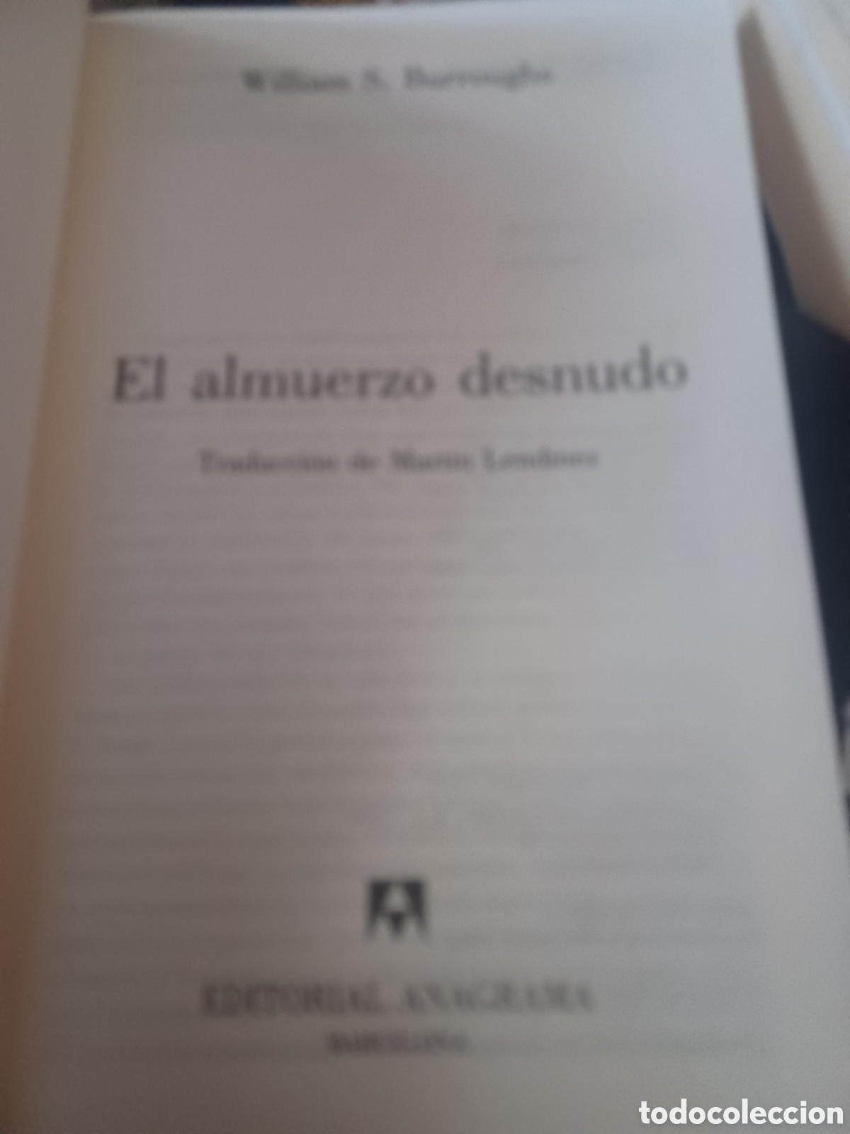 Libros: Barybook.C65. El almuerzo desnudo William S.BURROUGHS compactos Anagrama - Foto 3