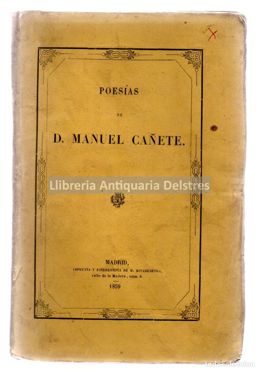 Libros: Ca&ntilde;ete, Manuel. - Poes&iacute;as. [Dedicatoria aut&oacute;grafa del autor]. - Foto 1