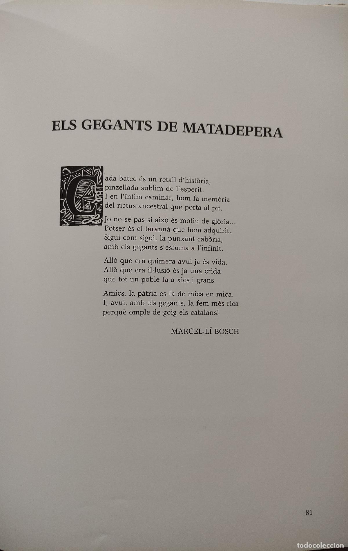 Libros: GEGANTS - APORTACIO DE MATADEPERA AL NOSTRE FOLKLORE - Foto 4