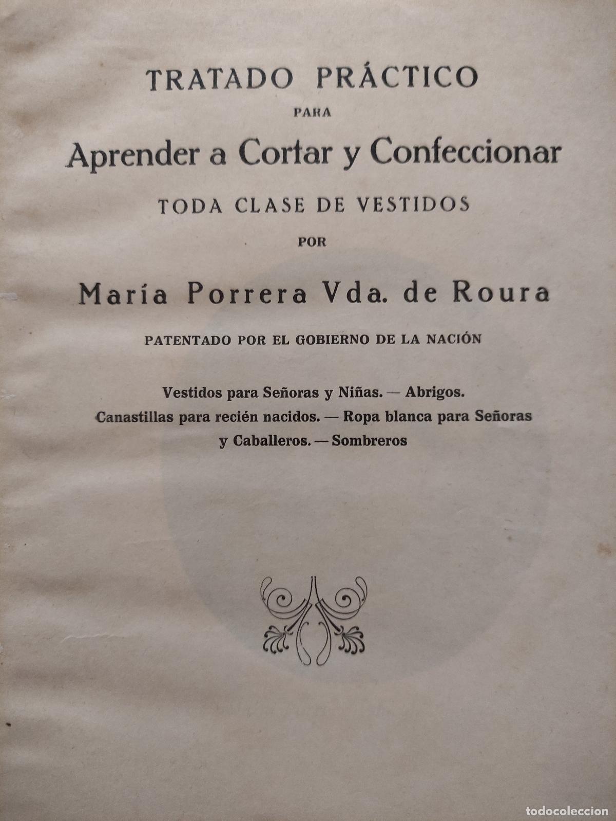 Libros: TRATADO PRACTICO DE CORTE Y CONFECCION - MARIA PORRERA VDA. DE ROURA - Foto 2