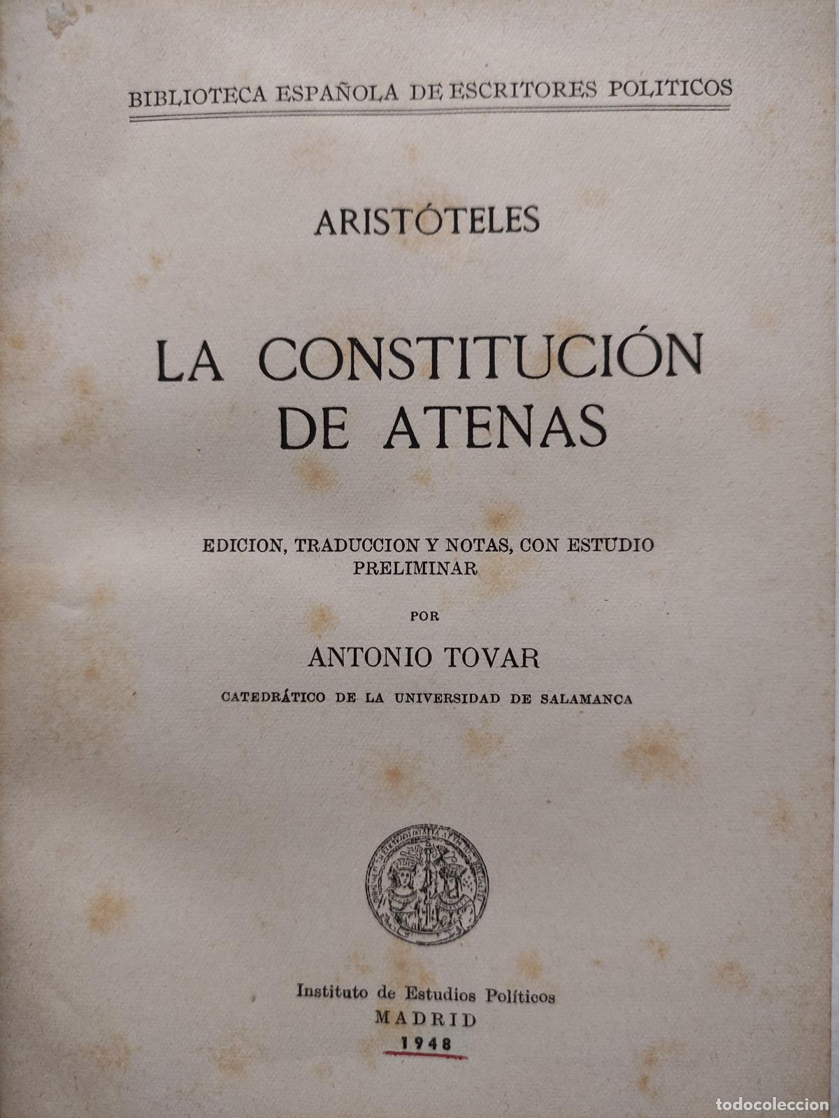 Libros: LA CONSTITUCION DE ATENAS - ARISTOTELES - Foto 2