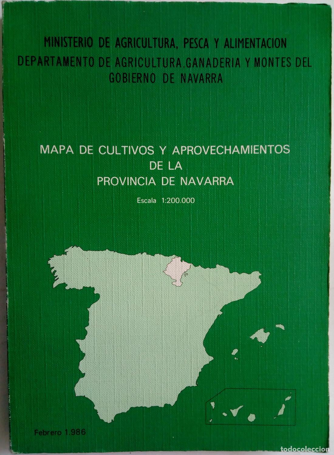 Libros: Mapa de cultivos y aprovechamientos de la provincia de Navarra - Foto 1