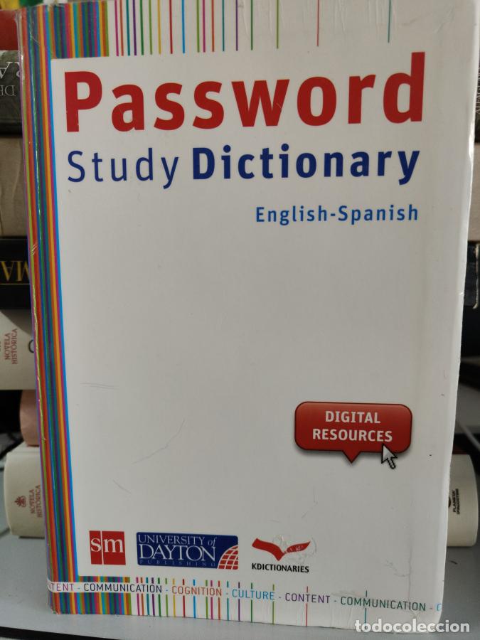 Libros: PASSWORD STUDY DICTIONARY ENGLISH - SPANISH . DIGITAL RESOURCES. SM - tdk834 - - Foto 1