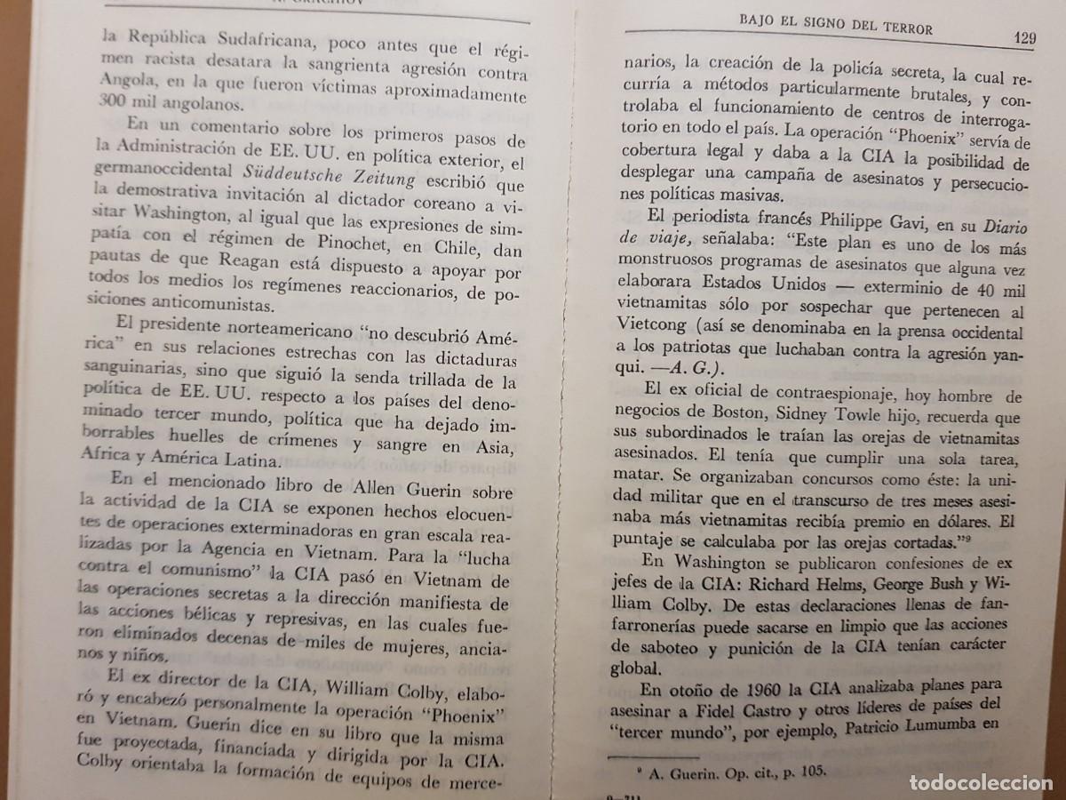 Libros: BAJO EL SIGNO DEL TERROR - A.GRACHIOV - ED. PROGRESO - 1985 (ILUST) - Foto 13