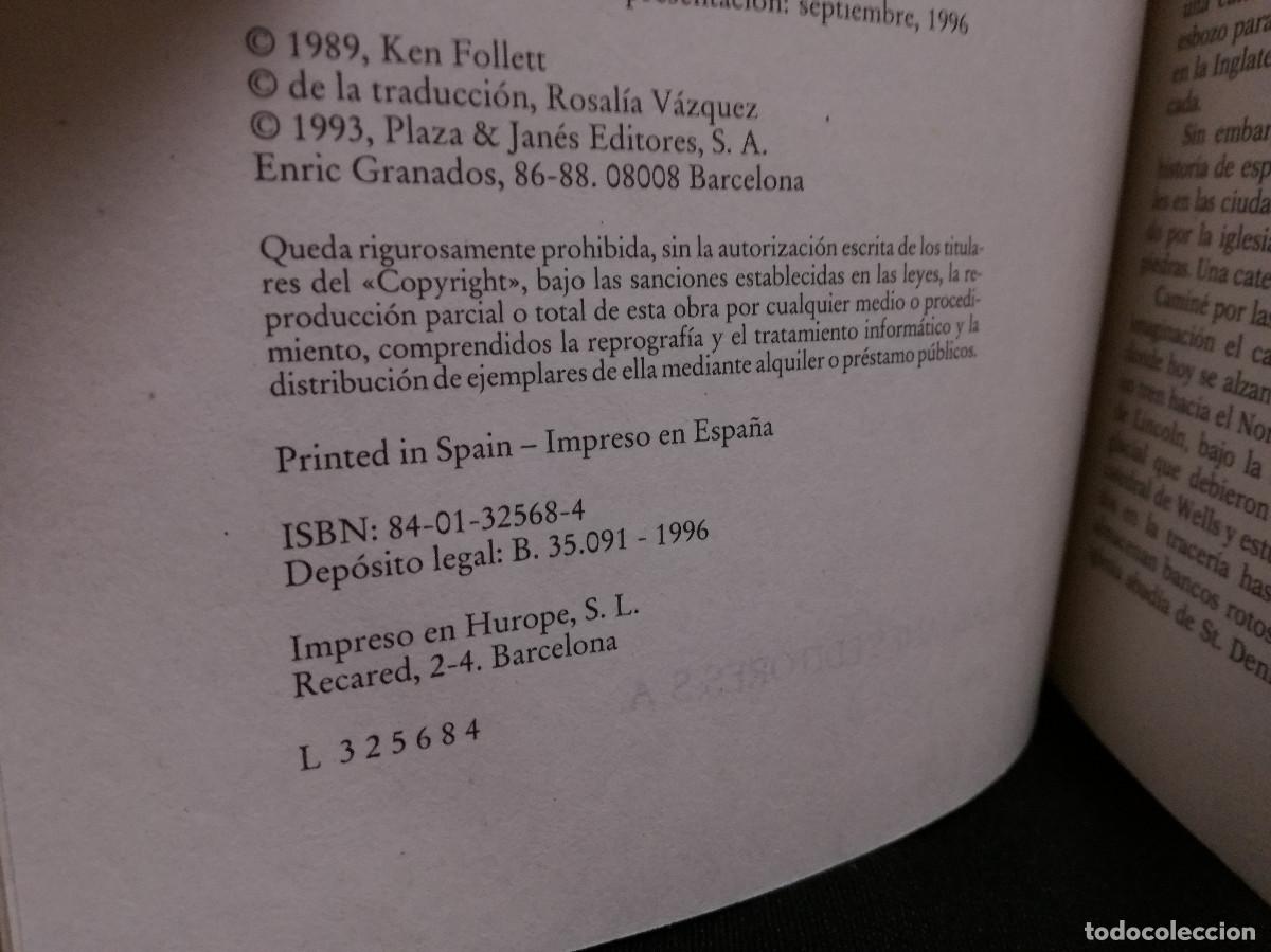 Libros: LIBRO - LOS PILARES DE LA TIERRA - KEN FOLLETT - Foto 3