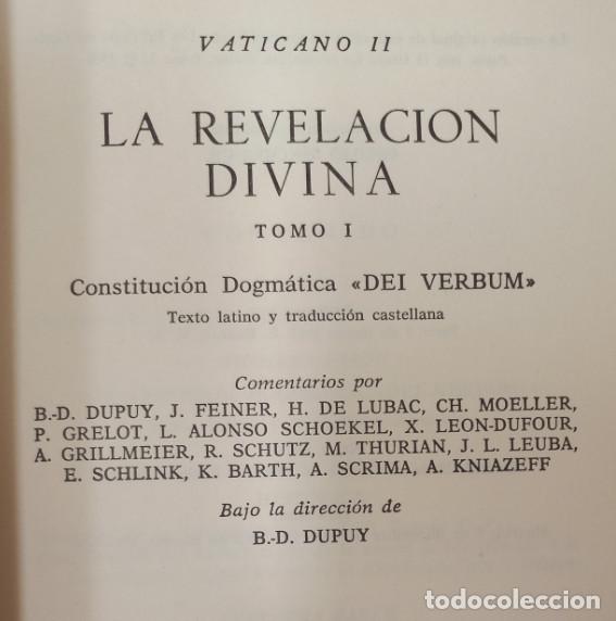 Libros: VATICANO LA REVELACION DIVINA, 2 TOMOS, TAURUS 1970 - Foto 3