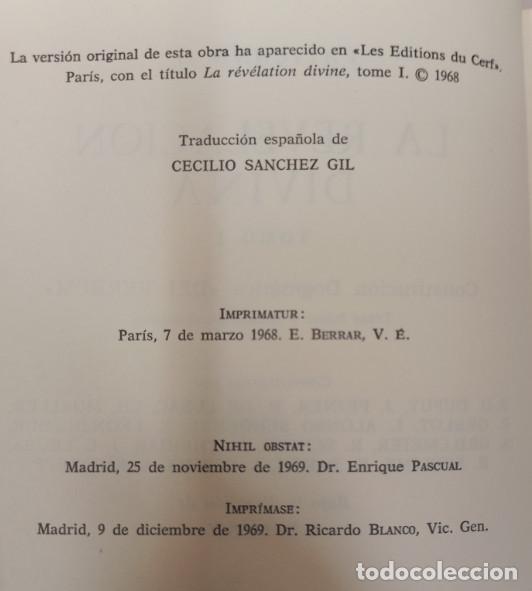 Libros: VATICANO LA REVELACION DIVINA, 2 TOMOS, TAURUS 1970 - Foto 4