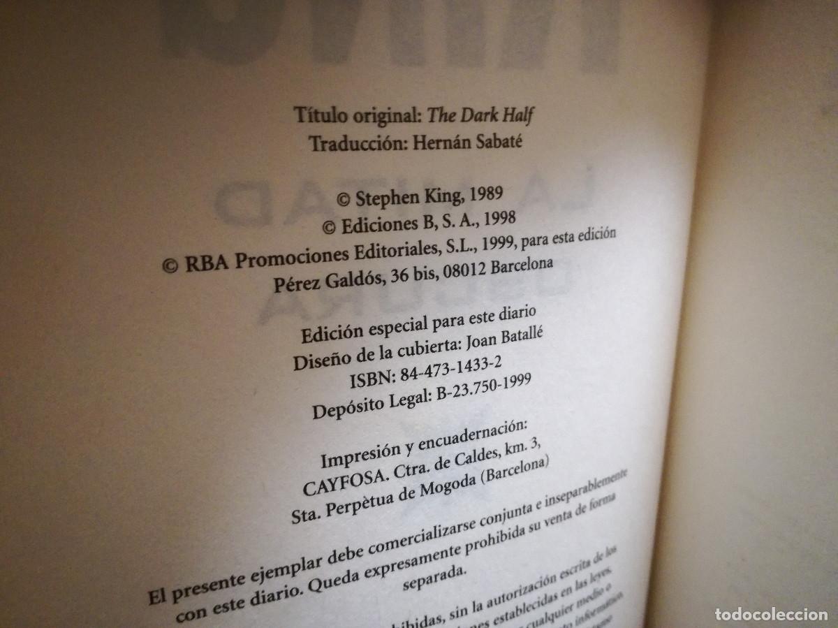 Libros: LIBRO - LA MITAD OSCURA - STEPHEN KING - Foto 2