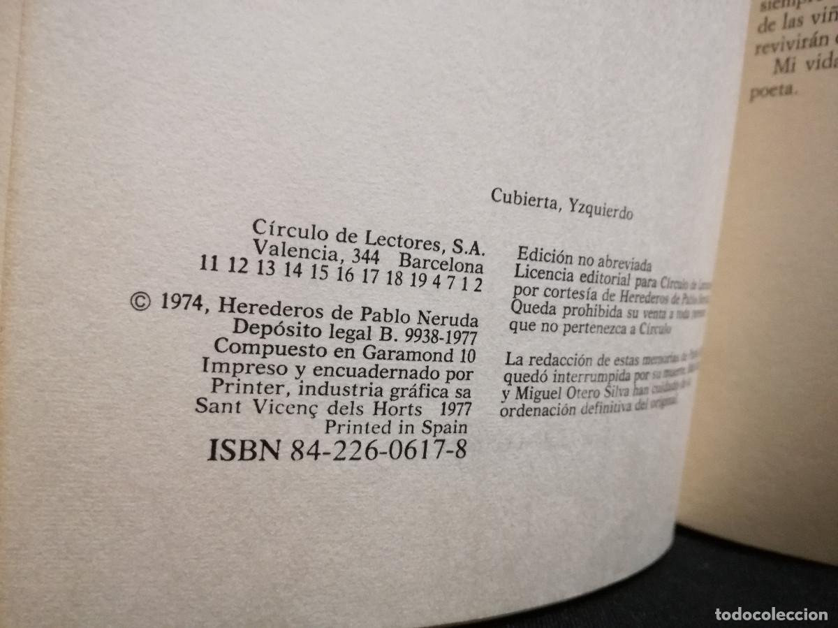 Libros: LIBRO - CONFIESO QUE HE VIVIDO - PABLO NERUDA - Foto 2