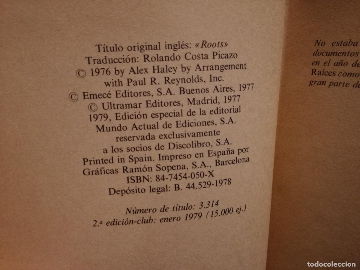 Libros: LIBRO - RAICES - ALEX HALEY - Foto 2