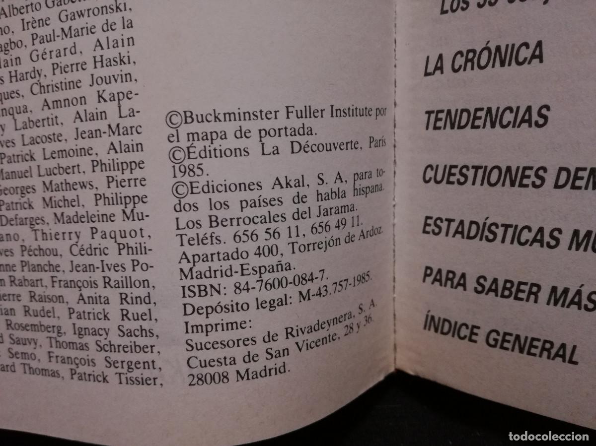 Libros: LIBRO - EL ESTADO DEL MUNDO 1986 - AKAL - Foto 2