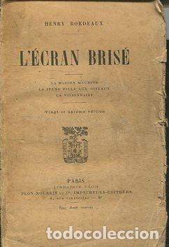 Libros: LECRAN BRISE. - BORDEAUX Henry. - Foto 1