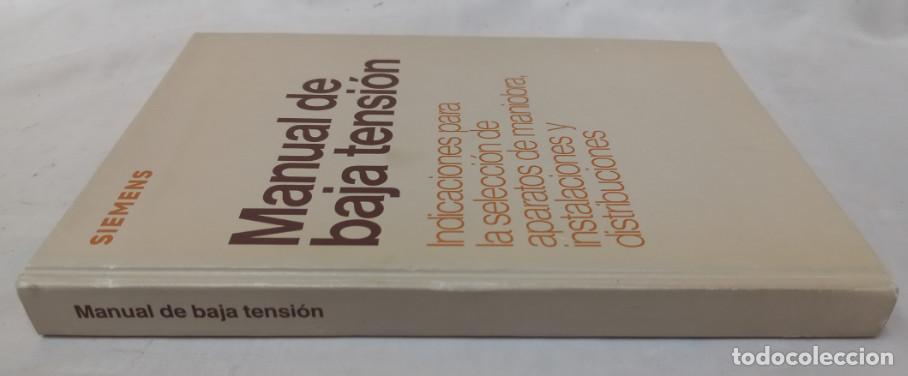 Libros: MANUAL DE BAJA TENSION, SIEMENS 1984 - Foto 2