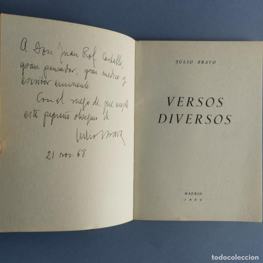 Libros: Versos Diversos. - Bravo, Julio. - Foto 1