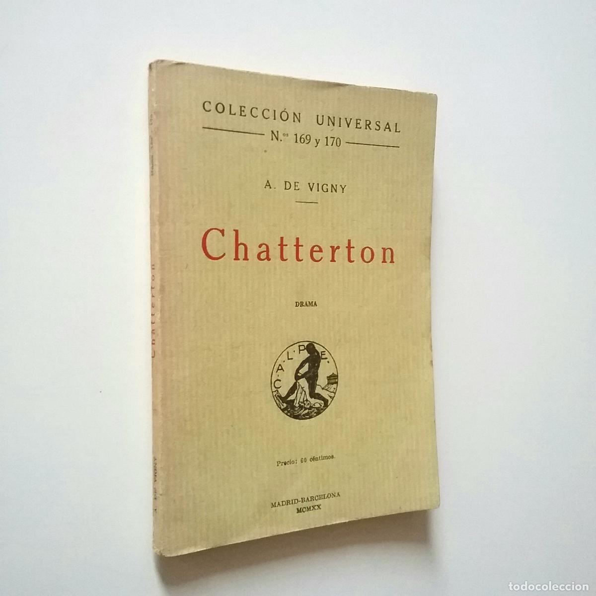Libros: Alfred de Vigny - Chatterton - Foto 1