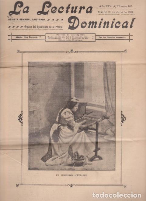 B&uuml;cher: LA LECTURA DOMINICAL. REVISTA SEMANAL ILUSTRADA. A&Ntilde;O XIV. N&Uacute;MERO 707. MADRID 20 DE JULIO 1907