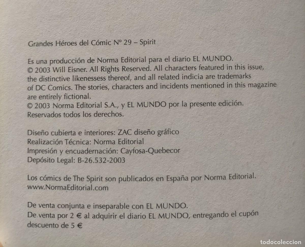 Libros: Comic The Spirit N&ordm; 29 &ndash; Will Eisner (Biblioteca El Mundo, 2003) - Foto 5