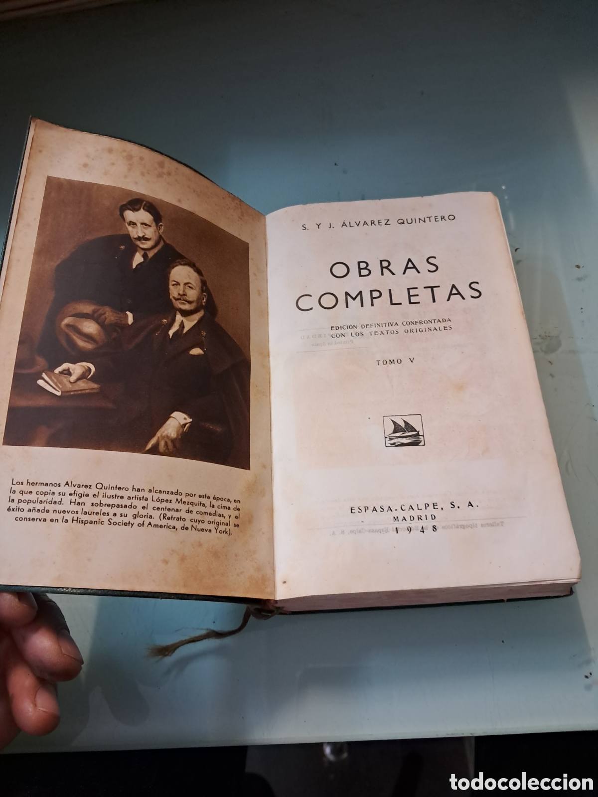 Libros: &Aacute;lvarez Quintero, Obras completas,espasa calpe,1948 - Foto 2