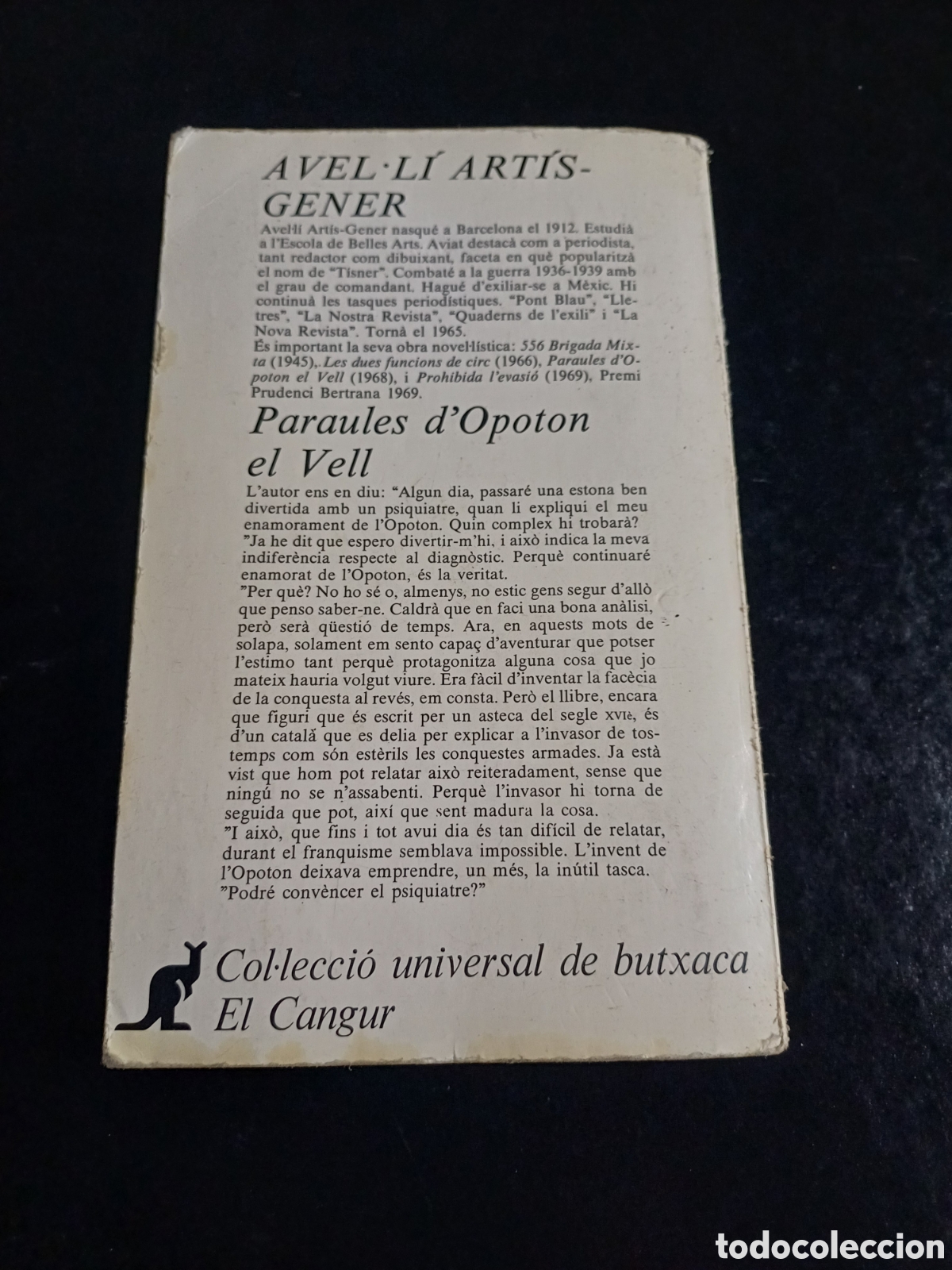 Libros: Paraules dOpoton el vell Avel.l&iacute; Art&iacute;s-Gener Edicions 62 - Foto 2