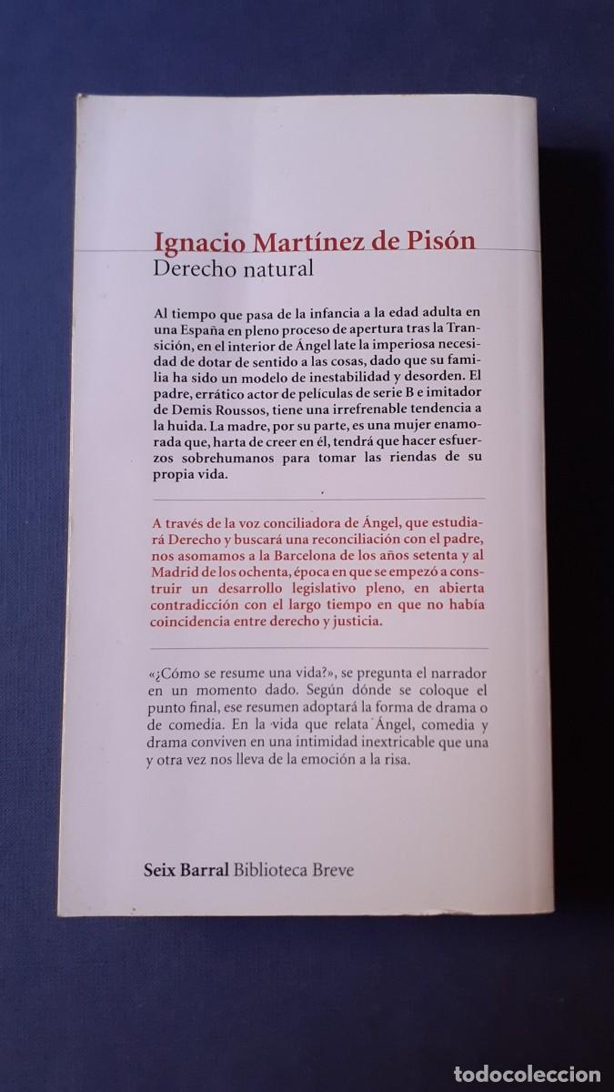 Libros: Derecho Natural (Ignacio Martinez de Pison) (Edicion no venal) - Foto 2