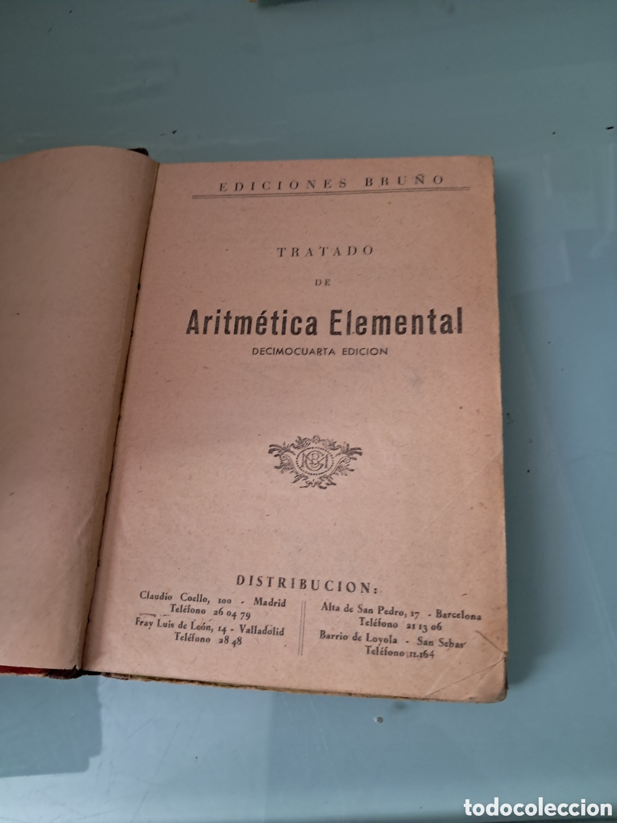 Libros: Ediciones Bruno, Tratado de aritm&eacute;tica elemental,14 ed - Foto 2