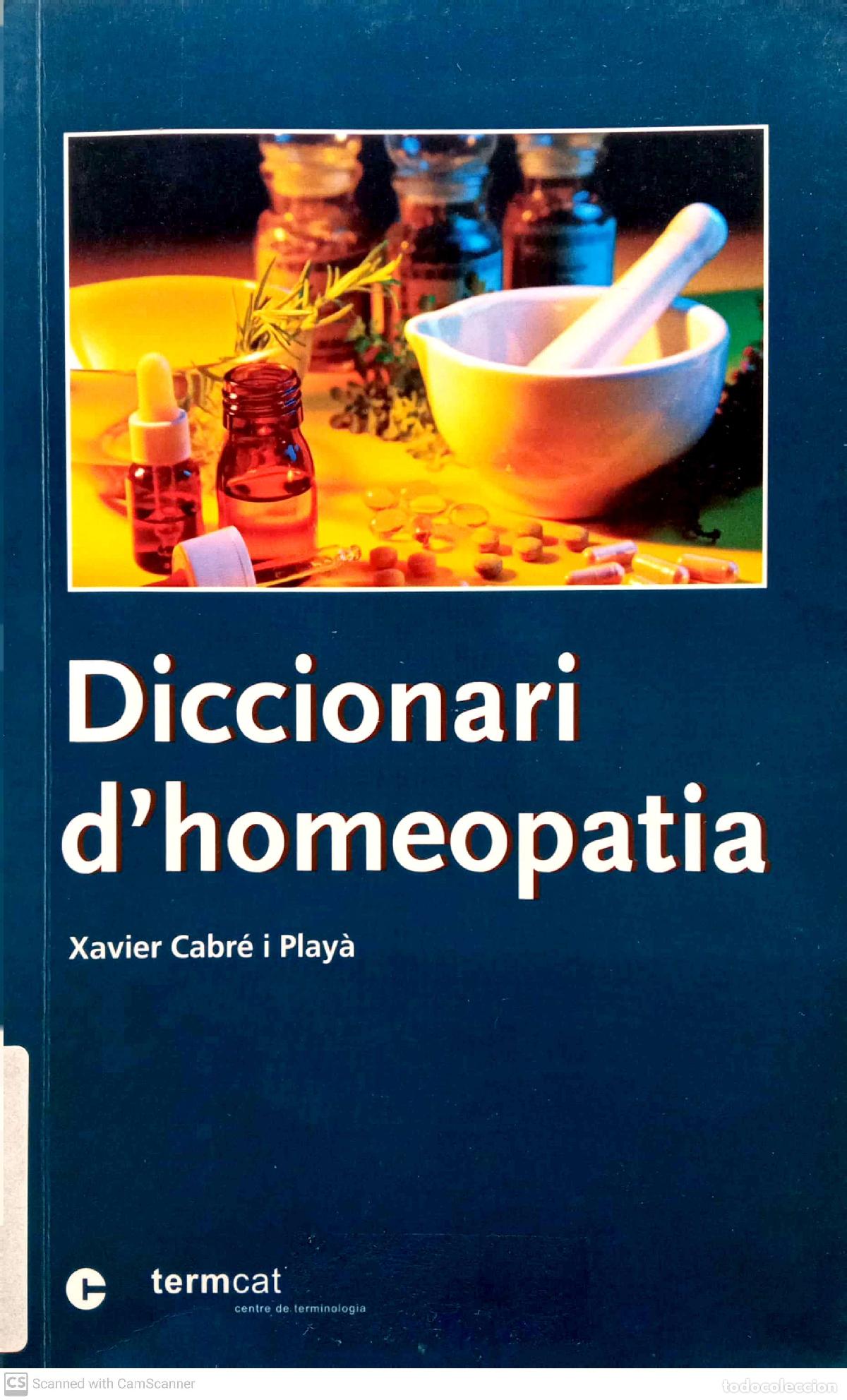 Libros: Diccionari dhomeopatia - Xavier Cabr&eacute; i Play&agrave; - Foto 1