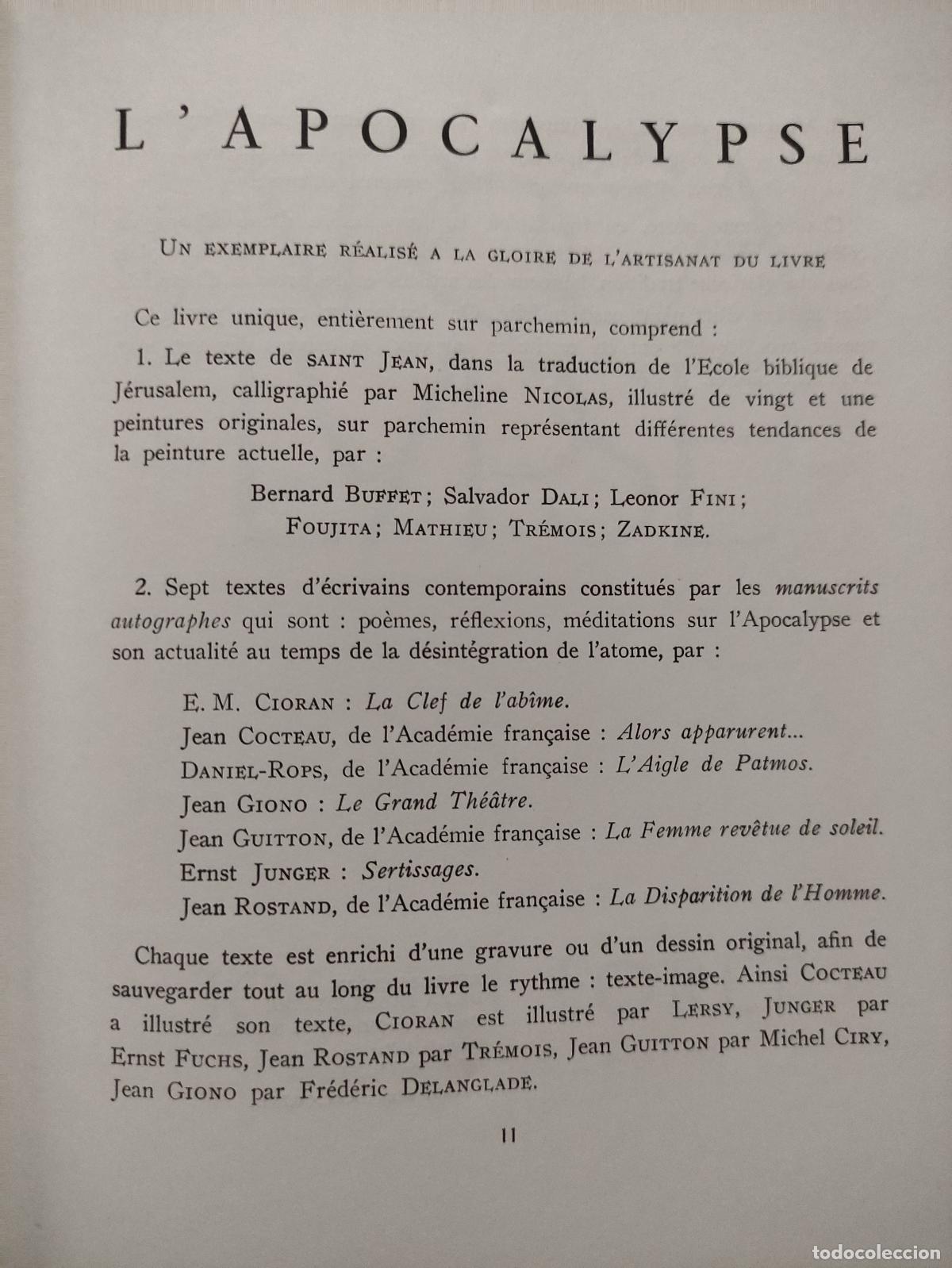 Libros: L&acute;APOCALYPSE - JOSEP FORET - Mus&eacute;e d&acute;art Moderne Paris - 1961 - Foto 5