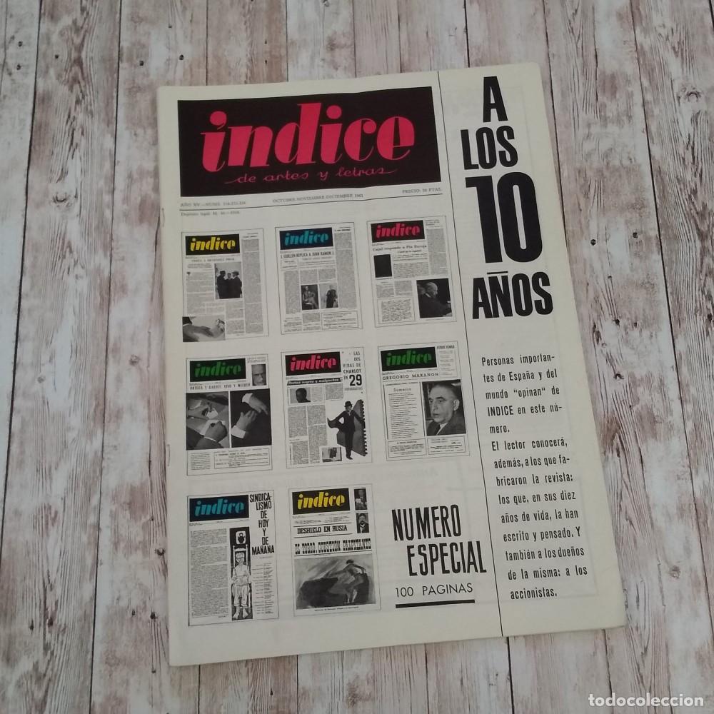 Libros: A&ntilde;o XV, nums 154-155-156. &Iacute;ndice de Artes y Letras. Octubre-noviembre-diciembre 1961. N&uacute;mero especia