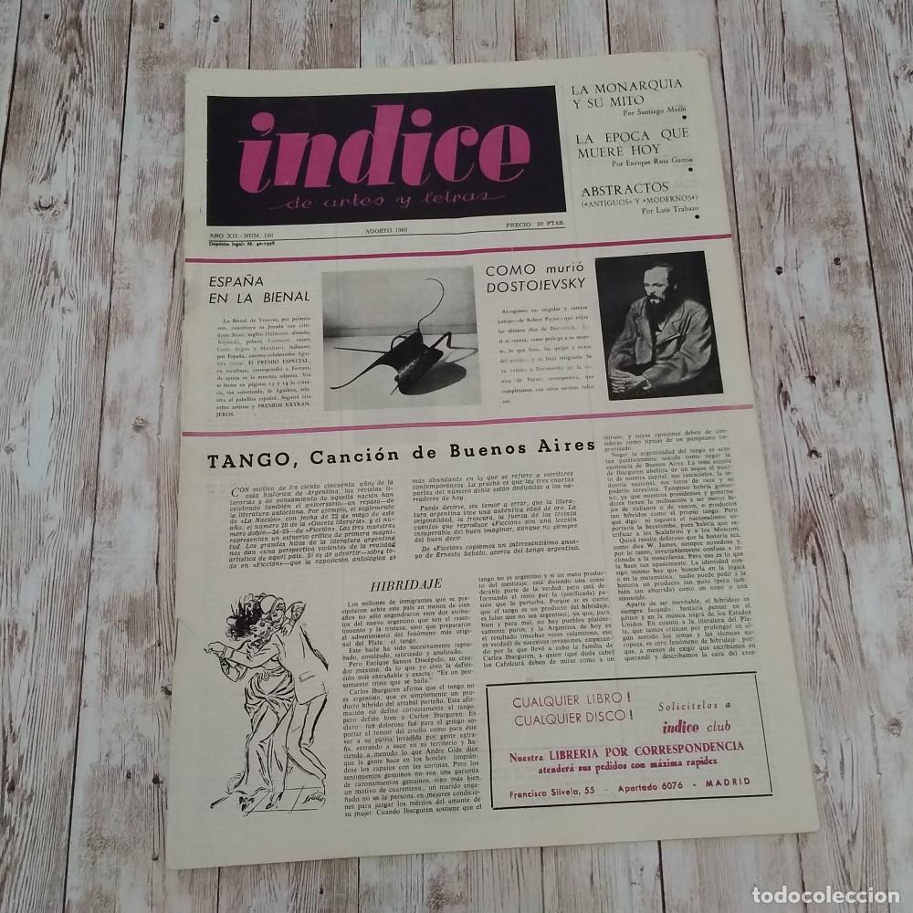 Libros: A&ntilde;o XII, num 140. &Iacute;ndice de Artes y Letras. Agosto 1960 - vvaa
